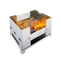 Produktbild: ESBIT Edelstahl Grill „BBQ-Box“  Holzkohlegrill zum Klappen Campinggrill 2-4 Per
