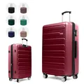 Produktbild: Easy Move Hartschalen-Trolley Leichter Rollkoffer (Wine Red, Large 65cm)