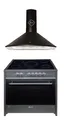 Produktbild: Gurari GCH E 912 BL Elektro Standherd 121 L+Dunstabzugshaube 90 cm