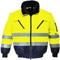 Produktbild: Portwest Arbeitsjacke Hi-Vis Pilotenjacke PJ50, Warnschutzjacke, gelb-marine, Größe M