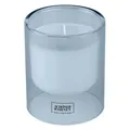Produktbild: Schöner Wohnen Duftkerze Kerze im Glas in Blau Wachs in Weiß Soft Cotton H 11 cm