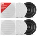 Produktbild: Pyle Deckenlautsprecher, Einbaulautsprecher, 250W- Deckenlautsprecher Bluetooth, 2 Wege, Wandlautspreche, 25cm, flache, rund, Ceiling, 28cm, für Zuhause/ Büro
