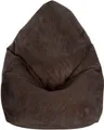 Produktbild: Dreamroots Bean Bag 80x80x120cm Sitzsack mit Lehne und Bezug Sitzkissen Boden Chill Sack Bubibag Sitzsack Sitzsack mit Füllung Sitzsack Dark Chocolate