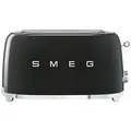 Produktbild: Smeg Toaster, Schwarz, Metall, 41x21.5x20.8 cm, Auftaufunktion, Aufwärmfunktion, automatische Broterhitzung, automatischer Auswurf nach Röstende, Zentrierung der Toastscheibe, Küchengeräte, Toaster
