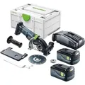 Produktbild: Festool Dsc-agc 18-125 Fh Eb-basic Akku Freihandtrennsystem 18 V 125 Mm Brushless + 2x Akku 5,0 Ah + Schnellladegerät + Systainer
