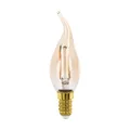 Produktbild: EGLO E14 LED Lampe, Amber Vintage Glühbirne in Kerzenform, Leuchtmittel Kerze für Retro Beleuchtung, 4 Watt (entspricht 26 Watt), 270 Lumen, warmweiß, 2200k, Edison Birne CF35, Ø 3,5 cm