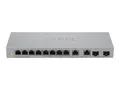 Produktbild: ZyXEL XGS1010-12 - V2 - Switch - managed - 8 x 10/100/1000 + 2 x 100/1000/2.5G + 2 x 1 Gigabit/10 Gigabit SFP+ (Uplink)