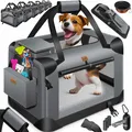 Produktbild: LOVPET® Hundebox Hundetransportbox faltbar Inkl.Hundenapf Transporttasche Hundetasche Transportbox für Haustiere, Hunde und Katzen Haustiertransportbox
