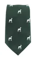 Produktbild: axy Krawatte für Herren mit Geschenkbox Krawatten 7,5 cm breite in verschiedenen Motiv HK3 (Große Hunde - Grün)