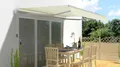 Produktbild: Jet-Line Markise 5 x 3 m in Beige – Sonnenschutz mit Kurbel, UV-Schutz, wetterfest, manuell ausfahrbar, ideal für Terrasse & Balkon