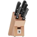 Produktbild: WMF Messerblock Classic Line, Natur, Schwarz, Holz, Metall, 6-teilig, Buche, Kochen, Küchenmesser, Messersets