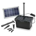 Produktbild: Esotec Solar Teichfilterset Starter 8/380, Teichfilter Komplettset, Pumpe 380l/h, 2 Sprinkler-Aufsätze, Solarmodul 8 Watt, Solar Teichpumpe für Außen, dekoratives Wasserspiel 100900