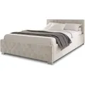 Produktbild: Polsterbett Nizza - Bettgestell Mit Lattenrost, Stauraum & Led Beleuchtung - Bett Mit Samtbezug & Chesterfield-steppung - 120x200 Cm Beige - Juskys