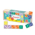 Produktbild: moses. Domino – farbenfroher Spieleklassiker für Kinder, Lernspiel ab 4 Jahren, Gesellschaftsspiel für 2-4 Spieler