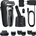 Produktbild: Braun Series 7 71-S7500cc, Silber, Akku, Lithium-Ion (Li-Ion), Integrierte Batterie, Reinigung, Bart