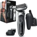 Produktbild: Braun Series 7 71-S7500cc Wet & Dry Shaver Black/Silver 3-Blade Cutting System - Silber