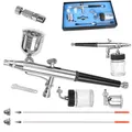 Produktbild: Professionelle Airbrush mit 3x Düsen 0,2mm 0,3mm 0,5mm