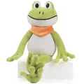 Produktbild: Plüsch Frosch „Quark“ – Schaffer 5732 - Kuscheltier Frosch - weich & flauschig - Stofftier für Babys & Kinder ab 0 Jahren – waschbar - Größe M - 28 cm - grün-weiß