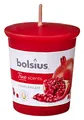 Produktbild: Bolsius True Scents Votivkerze - Granatapfelduft - Farbe Rot - Lange Brenndauer von 15 Stunden - dekorative Kerze - natürliche Extrakte - 5,3 x 4,5 cm