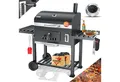 Produktbild: KESSER Holzkohlegrill Grill Grillwagen BBQ Smoker XXL Holzkohlegrill mit Deckel, Rädern, Edelstahl-Griff, Grillrost und Thermometer Standgrill Kohlegrillwagen