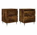 Produktbild: vidaXL Nachttisch Nachttische 2 Stk. Räuchereiche 40x35x50 cm Holzwerkstoff (2-St)
