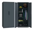 Produktbild: STEELSØN Garderobenschrank Regulus abschließbar (Anthrazit, 1-St) Spindschrank aus Stahl mit 6 Fächern & 1 Kleiderstange, inkl. Schloss
