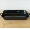 Produktbild: Riess Emaille Bratreine schwarz 44 cm Vierkantpfane Auflaufform Bräter Pfanne