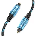 Produktbild: Ultra HDTV Optisches Toslink Kabel - 3m, Ideal für Soundbars, Heimkinos, Receiver, Fernseher, PS4, Xbox - Vergoldete Stecker, Knickschutz, Glasfaserkern, Unterstützt Dolby Digital, DTS-HD, 5.1/7.1