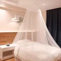 Produktbild: Sekey Moskitonetz für Einzelbett, 220 Mesh Feinmaschiges Faltbares Mückenschutz mit Klebehaken Schrauben, 1 Eingänge, Fliegengitter Insektennetz für Indoor Outdoor Reise 0.6 x 2.2 x 8.5 m, Weiß