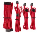 Produktbild: Corsair Premium Individually Sleeved DC Cable Starter Kit, Type 4 (Generation 4), Rot