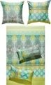 Produktbild: Erwin Müller Bettwäsche grün-gelb 1x 135x200 cm + 1x 40x80 cm
