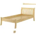 Produktbild: Erst-Holz Gästebett Einzelbett Echtholzbett 100x200 hohe Sitzkante Kiefer massiv V-60.61-10 Federleisten