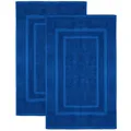 Produktbild: NatureMark 2er Pack Badvorleger Badematte | Premium Qualität | 100% Baumwolle | 50 x 80 cm | Duschvorleger Duschmatte Doppelpack | Farbe: Royal blau