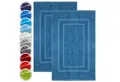 Produktbild: NatureMark Badematte 2er-Set Badvorleger 50x80cm, strapazierfähig, Baumwolle, rechteckig, Badematte 2-tlg., Duschmatte Duschvorleger, Premium Qualität, 50x80cm, Royal blau