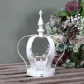 Produktbild: Chic Antique Teelicht Krone Teelichthalter Creme Weiß Shabby Kerzenleuchter