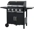 Produktbild: tepro Gasgrill Mayfield 4, 4 Edelstahl-Brenner je ca. 3 kW, Grillfläche: ca. 58 x 44 cm Schwarz