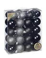 Produktbild: Inge's Weihnachtskugeln, 44 Stk. 4 und 5 cm Schwarz, Kunststoff, Weihnachtsbaum,