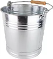 Produktbild: Zinkeimer 5 Liter mit Holzgriff, Eimer Dekoeimer, Ascheeimer Metalleimer
