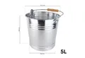 Produktbild: Prima-Online Mülleimer Zinkeimer 7-15 Liter mit Holzgriff Eimer auch Dekoeimer Metalleimer, Volumen 5L