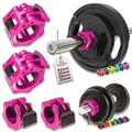 Produktbild: C.P. Sports Schnellverschluss für Hanteln 25 mm I praktischer Hantelverschluss mit Einhandmontage für sicheres Training & schnellen Scheibenwechsel I robuste Kunststoff-Hantelklemme, pink