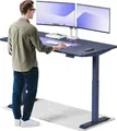 Produktbild: Desktronic HomeOne Elektrisch höhenverstellbarer Schreibtisch 160x80cm Blau/Blau mit Memory-Funktion, Anti-Kollisions Technologie, USB-A und USB-C-Ladeanschlüssen