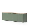 Produktbild: Vicco Wohnwand Wido, Grün/Sonoma, 2 Teile