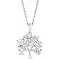 Produktbild: Kette mit Anhänger »Baum« mit Zirkonia (synth.), 71625658-0 Silber-925