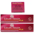 Produktbild: Wella Color Touch Plus 2 x 60 ml 55/06 hellbraun intensiv natur violett Intensiv