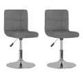 Produktbild: vidaXL Esszimmerstuhl, Essstühle 2 Stk. Drehbar Hellgrau Stoff