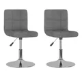 Produktbild: vidaXL Esszimmerstuhl Esszimmerstühle 2 Stk. Drehbar Hellgrau Stoff (2 St)