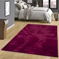 Produktbild: Pergamon Luxus Super Soft Kunst Fellteppich Plush Fuchsia Lila | Super Flauschig | Wohnzimmer Schlafzimmer Kinderzimmer