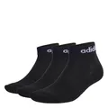 Produktbild: adidas Unisex Think Linear Ankle Socks 3 Pairs, Black/White, 40-42