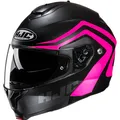 Produktbild: HJC C91N Nepos Klapphelm S - Motorrad Helm schwarz-pink matt