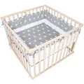 Produktbild: Roba Laufgitter, Natur, Holzwerkstoff, Stern/Sternzeichen, Quadratisch, 100x72.5x100 cm, Babymöbel, Laufstall Baby